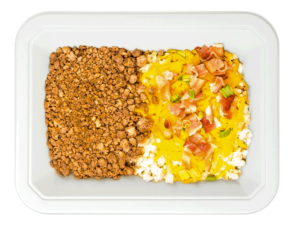 Loaded Cauliflower Rice & Beef Dinner