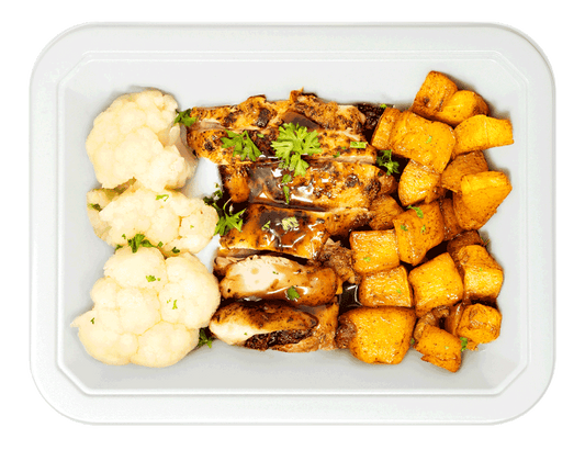 Bourbon Chicken Thighs & Cinnamon Butternut Squash