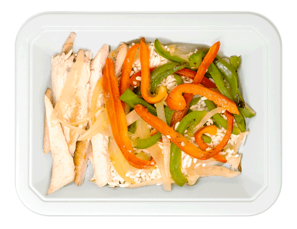 Chicken, Rice & Fajita Vegetables