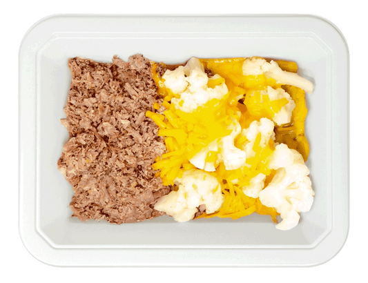 Chopped Beef Brisket & Cheesy Cauliflower