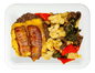 Protein-Style Bacon Cheddar Burger & Roasted Veg