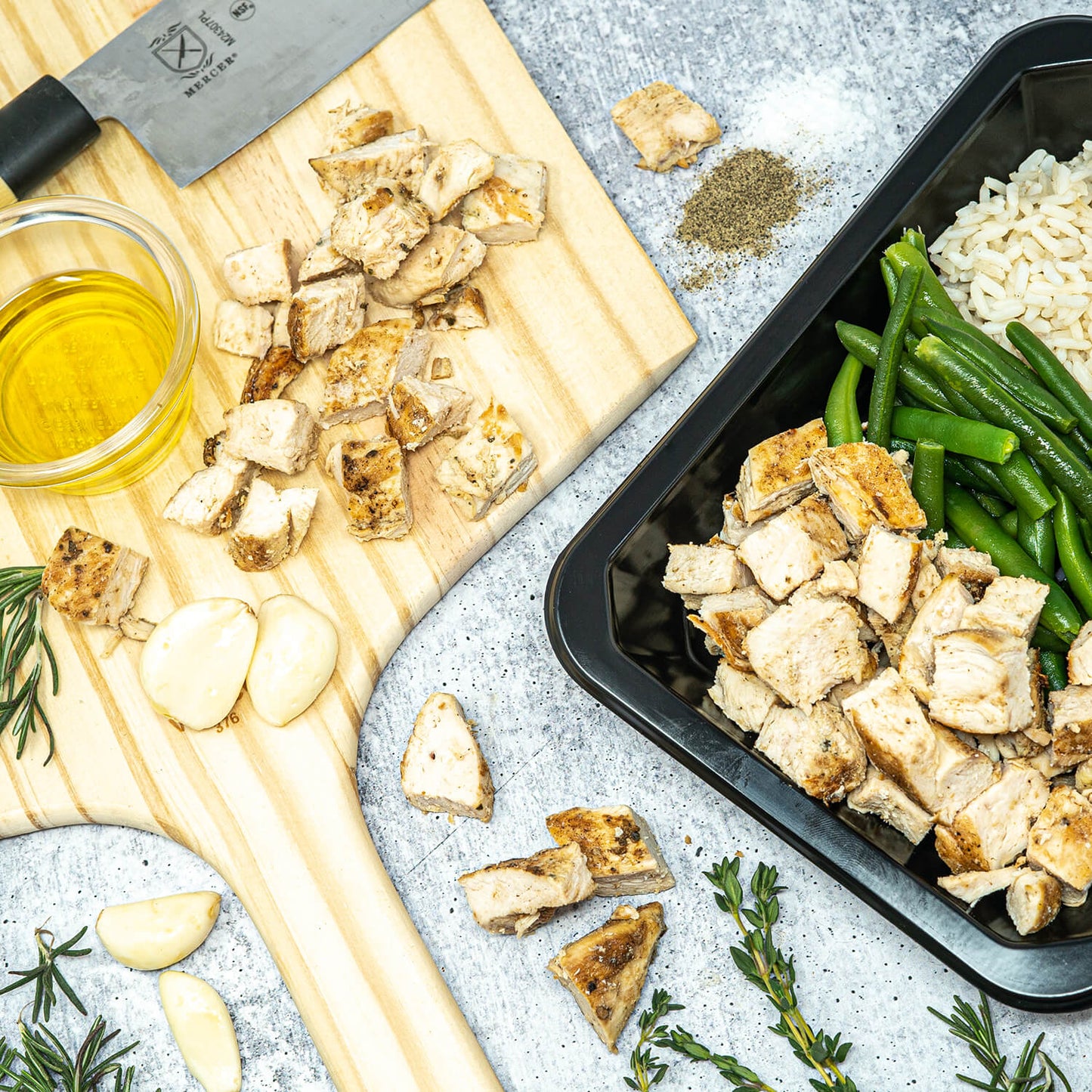 Diced Chicken, Rice & Green Beans