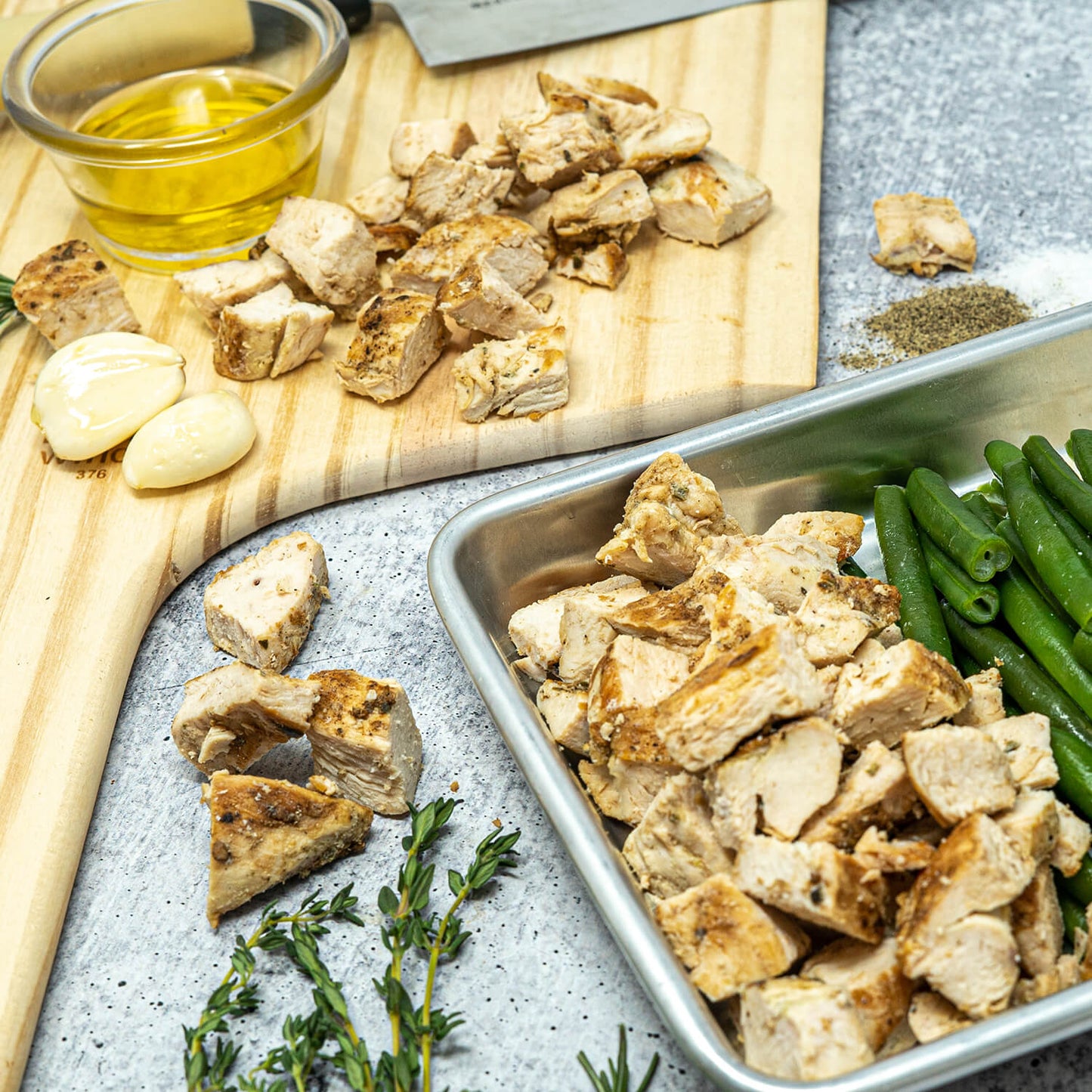 Diced Chicken, Rice & Green Beans