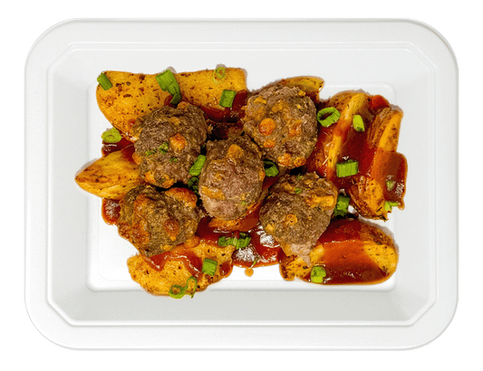 Cowboy Meatballs and Potatoes